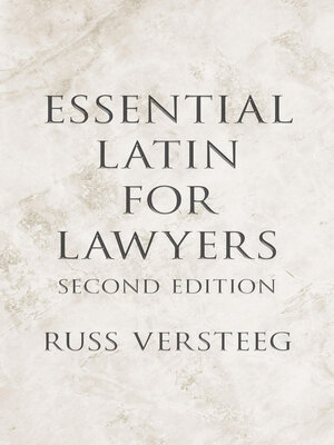 cover image of Essential Latin for Lawyers